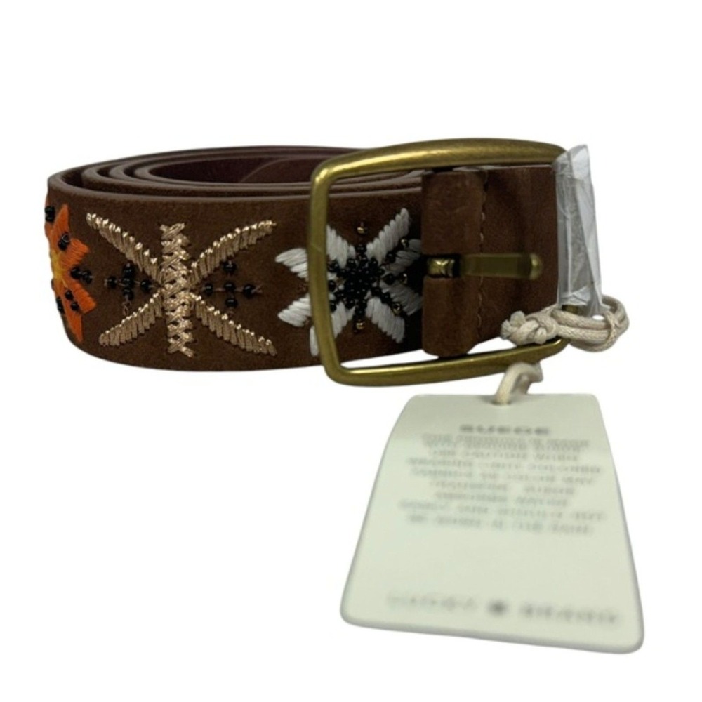 Lucky Brand Women's Size Medium Garden Floral Embroidered Belt NWT